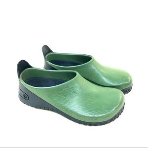 Birkenstock Super-Birki Green Black Rubber Slides 38